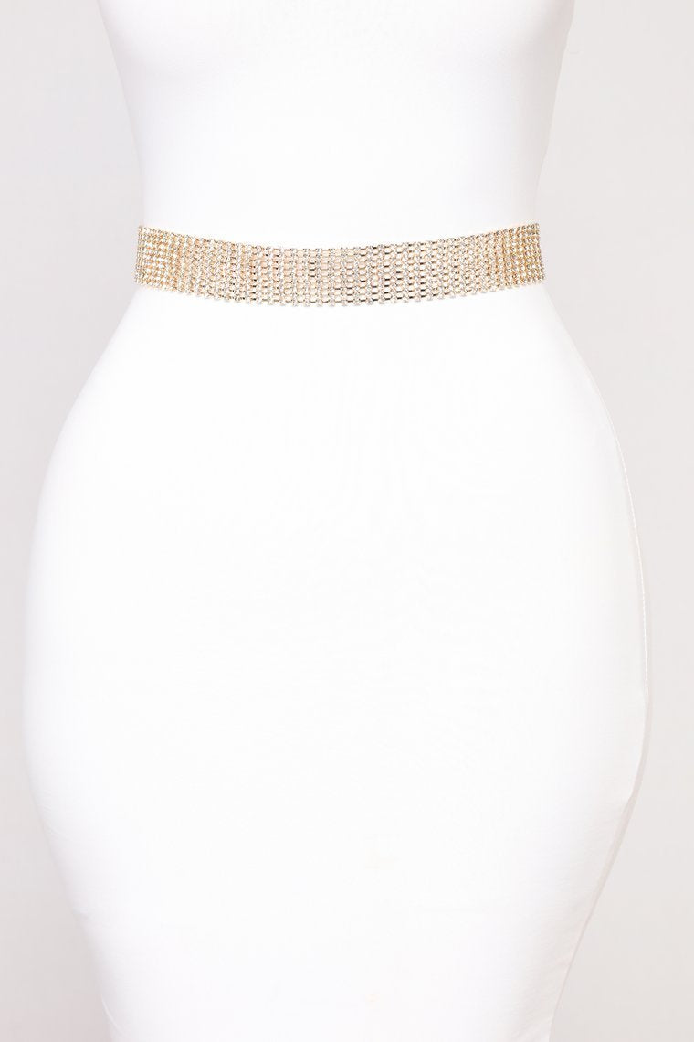 Ceinture Chaîne Strass Veronica - Or