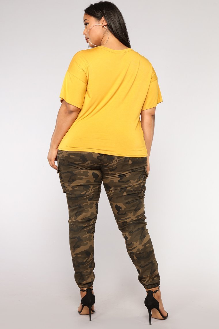 Don't Call Me High Rise Joggers - Olive Camo