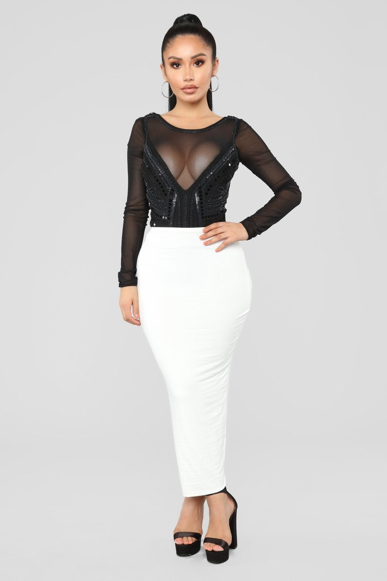Body Mona Sequin - Noir