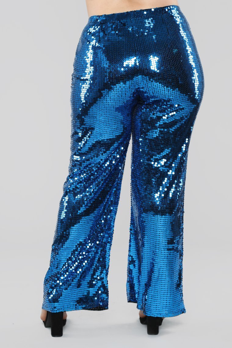 Shining Brighter Than Your Future Sequin Pants - Royal