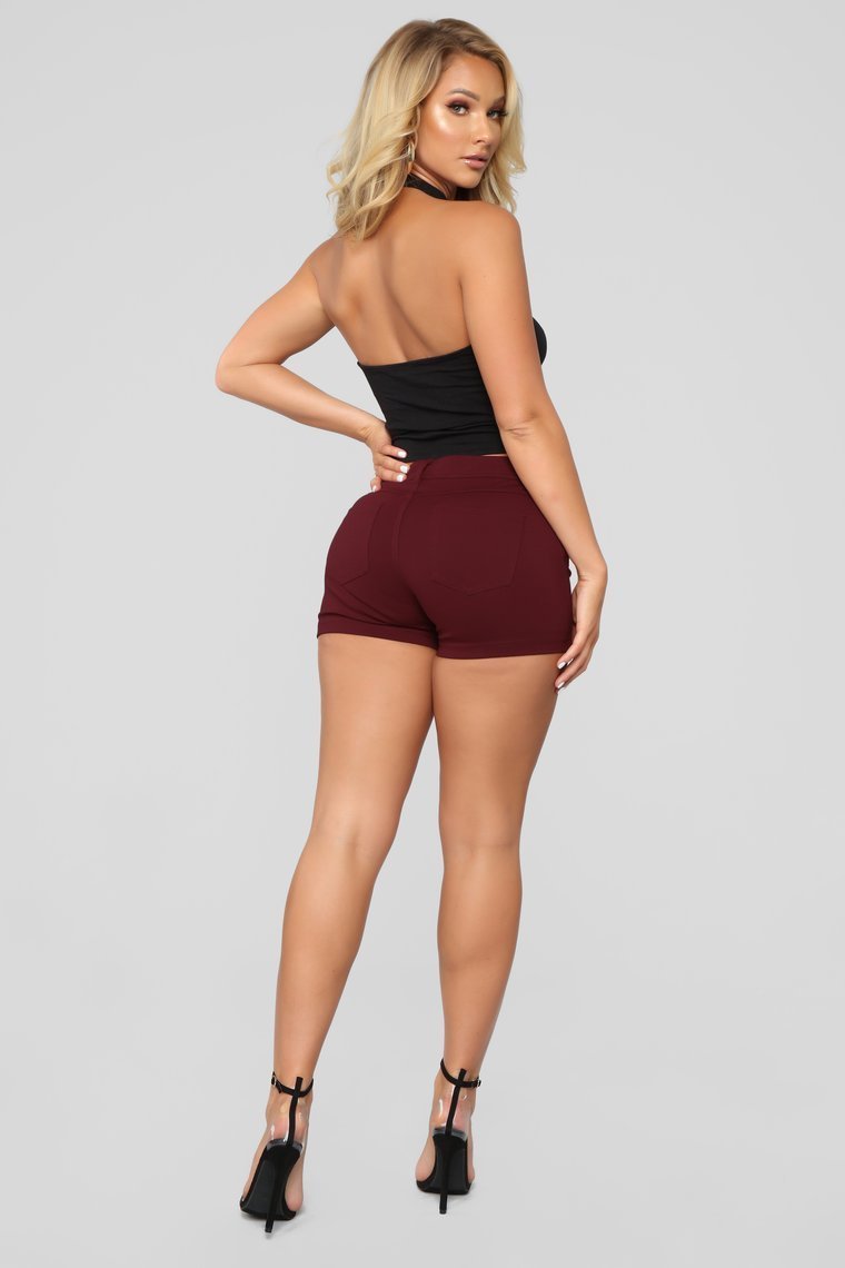 Riley Shorts - Burgundy
