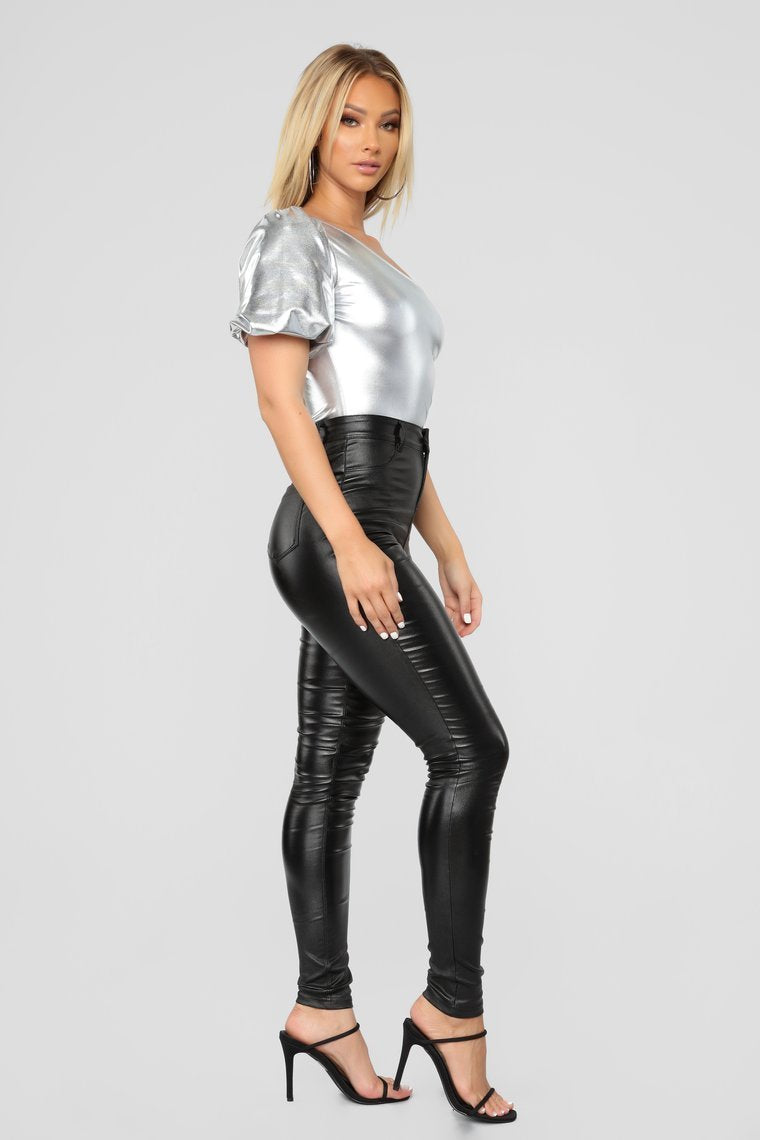 Let's Go Back In Time Bodysuit - Silver