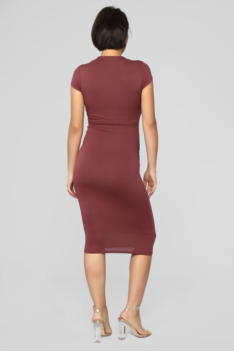 Jojo Dress - Red Brown