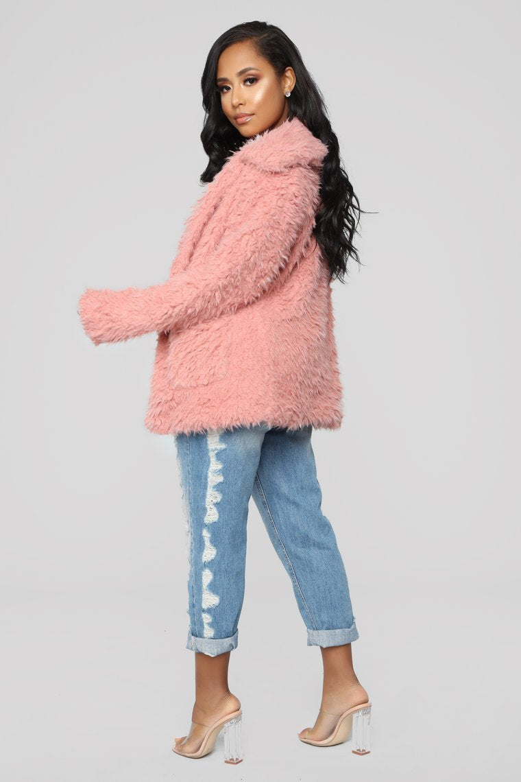 Great Feels Fuzzy Jacket - Mauve