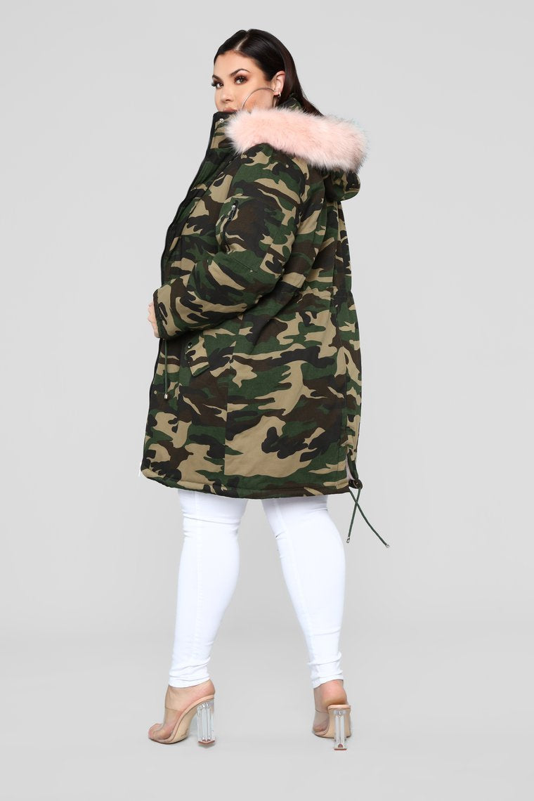 Veste utilitaire Oh Baby - Camo / Rose