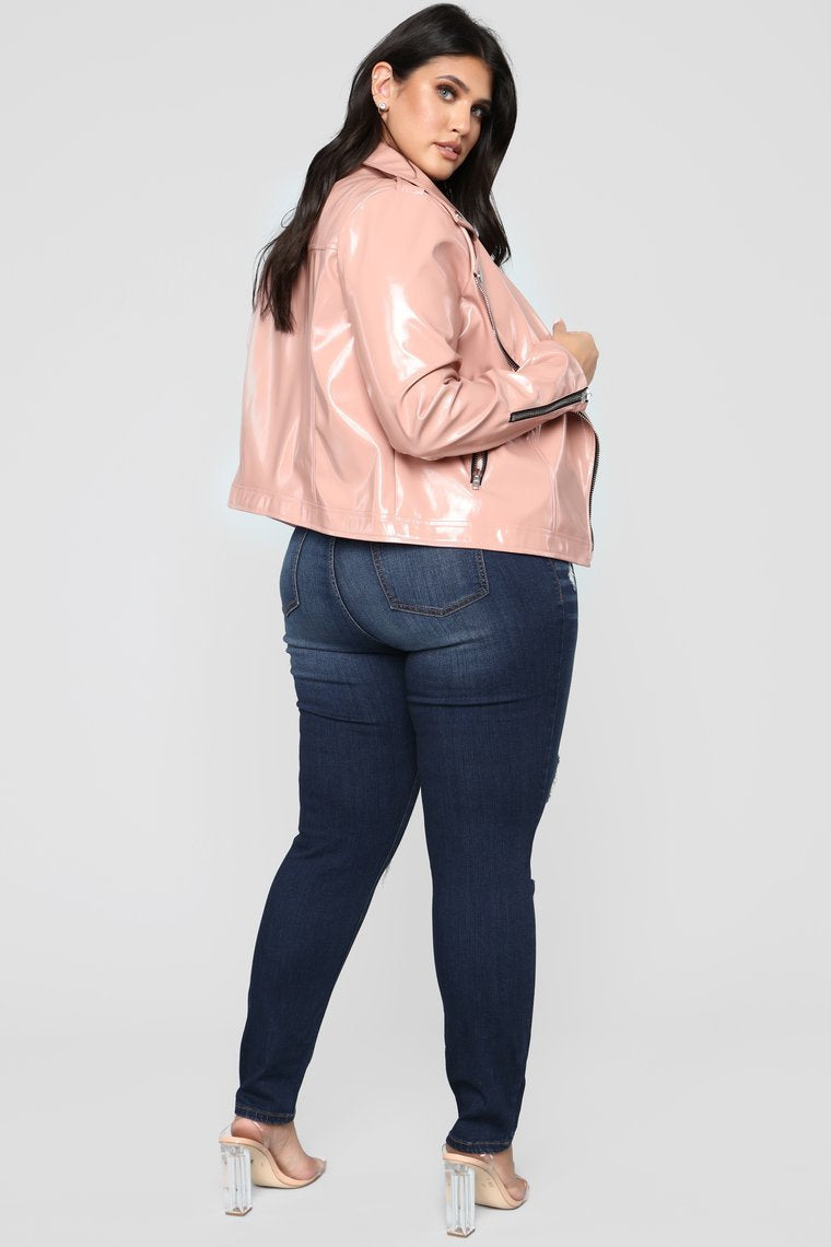 Ride Or Die Moto Jacket - Rose