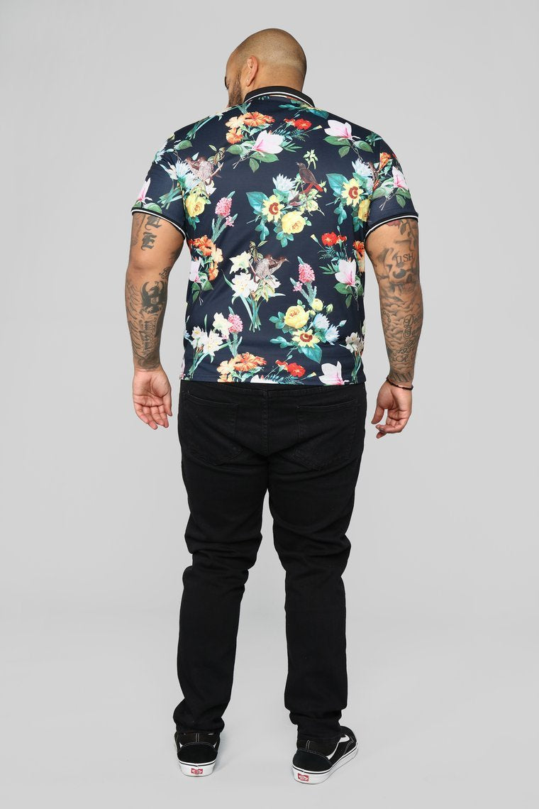 Saabat Short Sleeve Polo - Navy/Combo