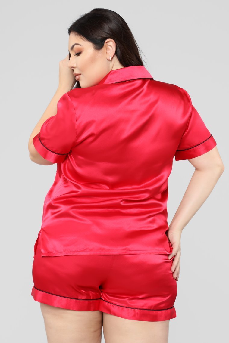 Staying In PJ Set - Red