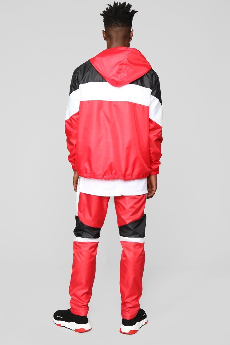 Riccardo Nylon Jacket - Red/Black