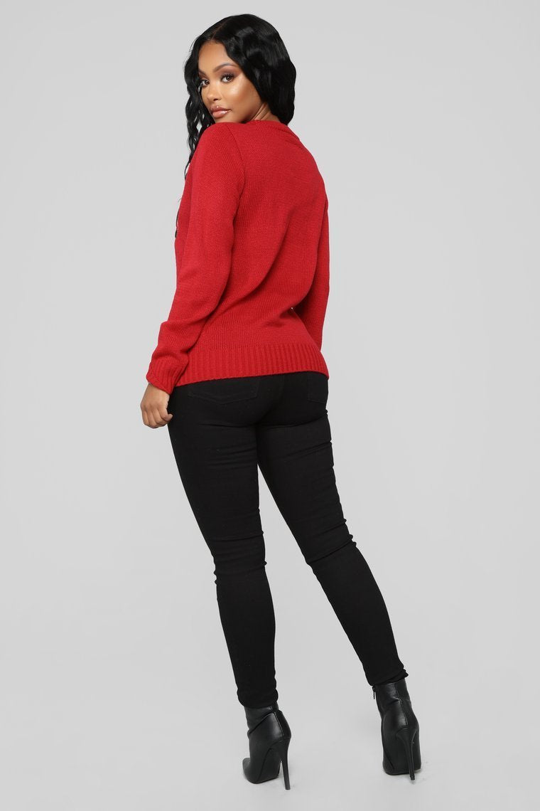 Outta North Pole Christmas Sweater - Red