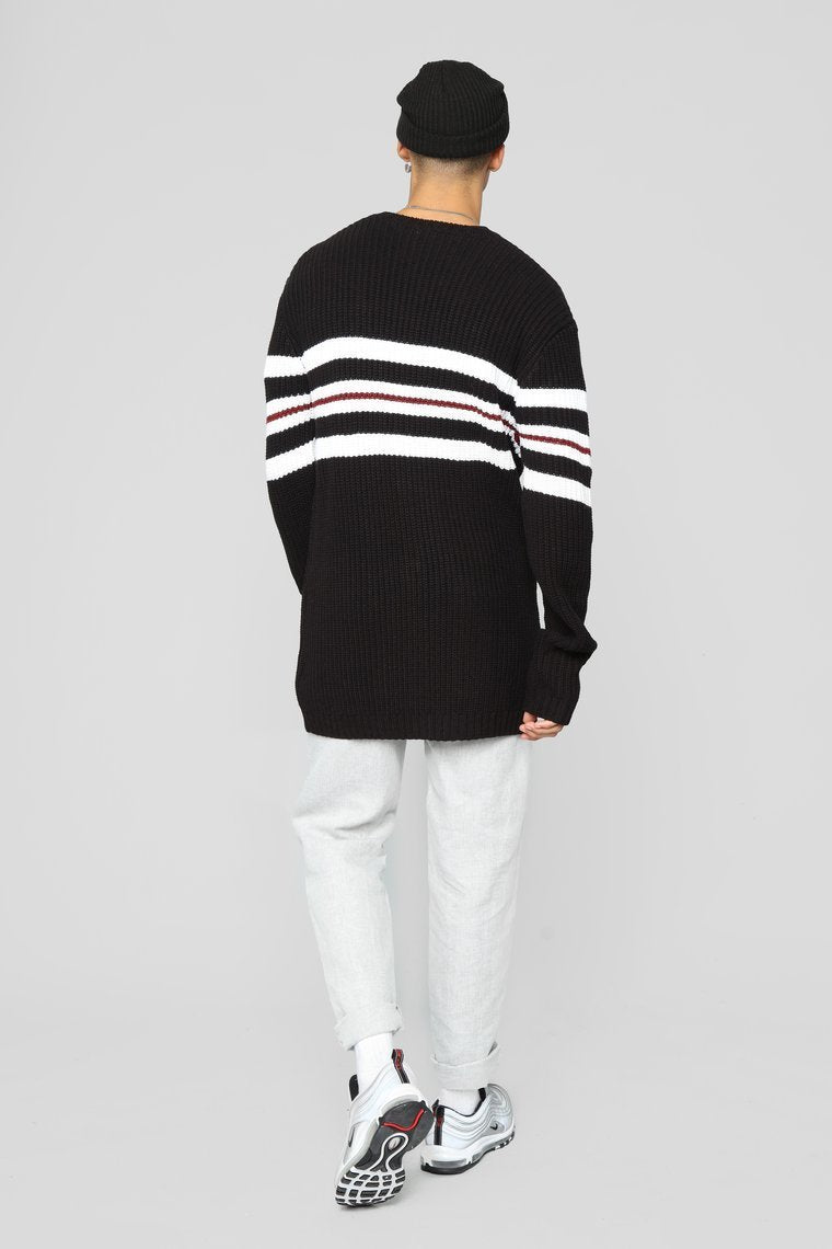 Montel Knitted Cardigan - Black/Multi