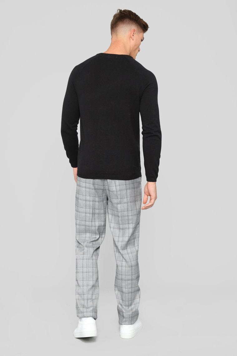 Jackson Trouser Pants - Grey Plaid