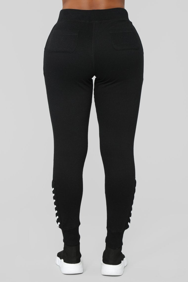 All Tied Up Lounge Jogger - Black