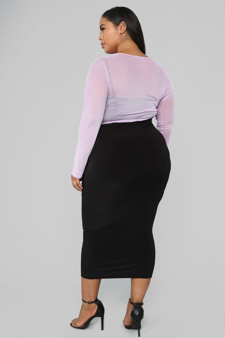 See Through You Top - Lavender