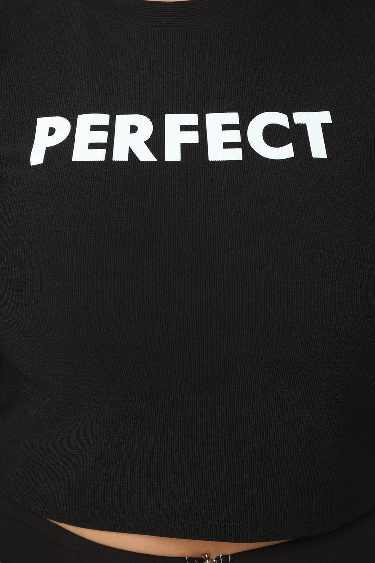Perfect Catch LS Crop Top - Noir