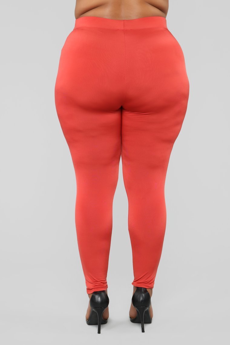 Smooth Talker Slinky Leggings - Rust