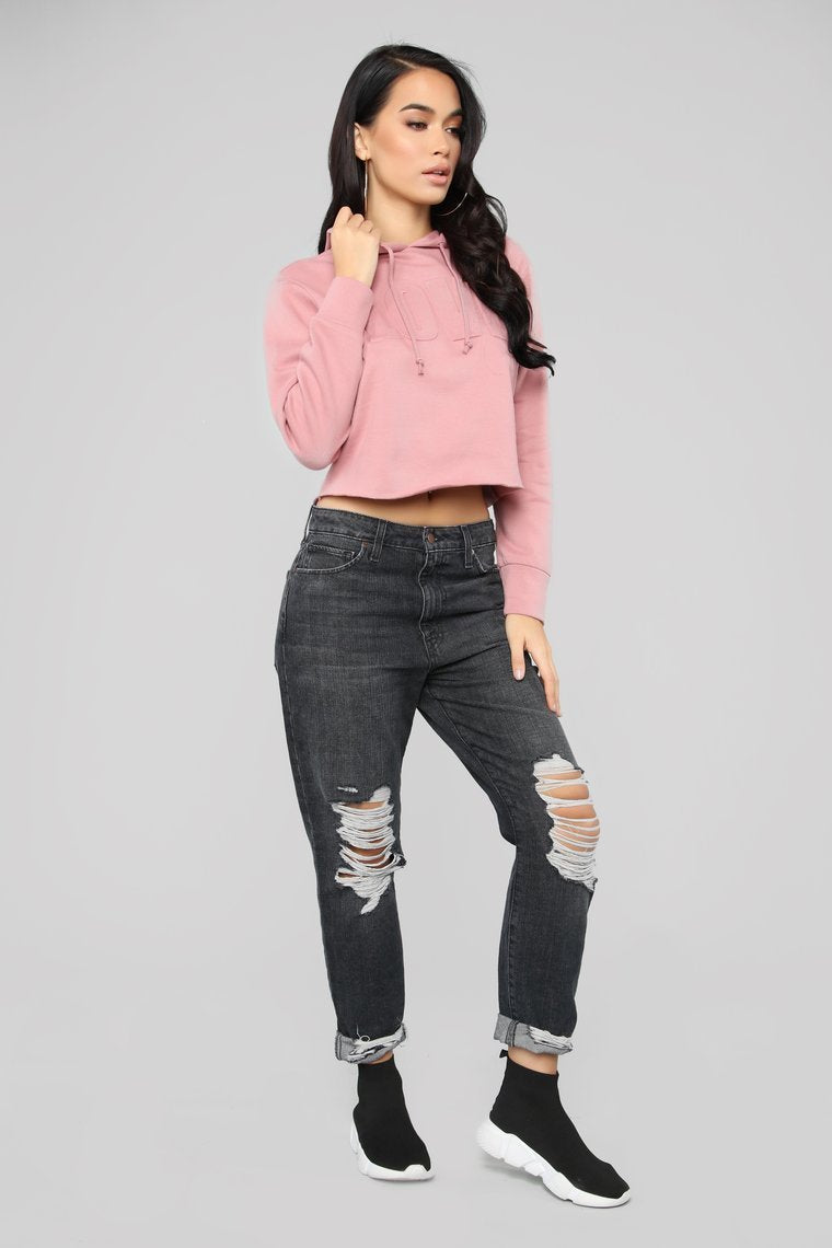 Hoodie embusquée d'amour - Rose