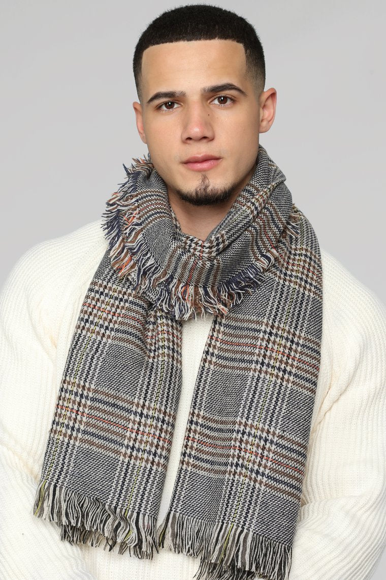 Harrison Plaid Scarf - Blue