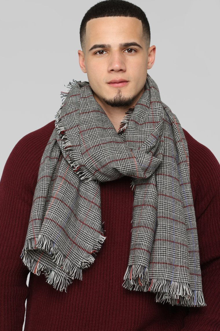 Wilhelm Plaid Scarf - Black/Red