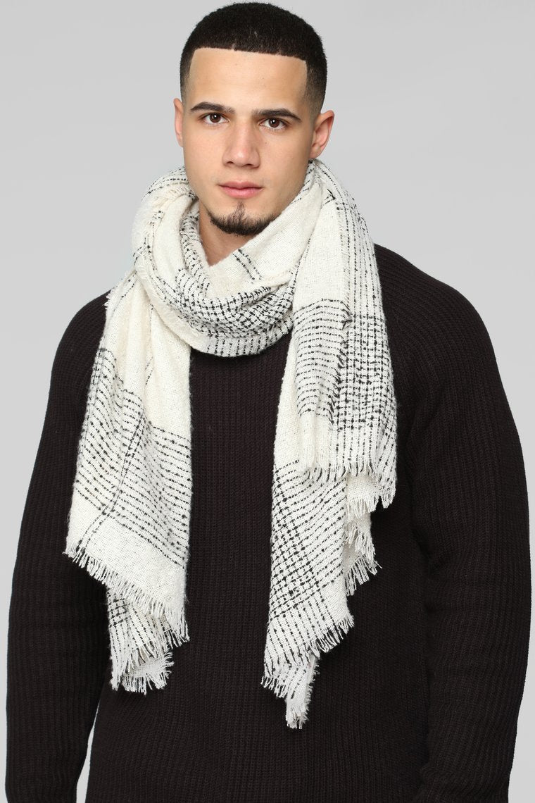 Lucas Striped Scarf - Ivory
