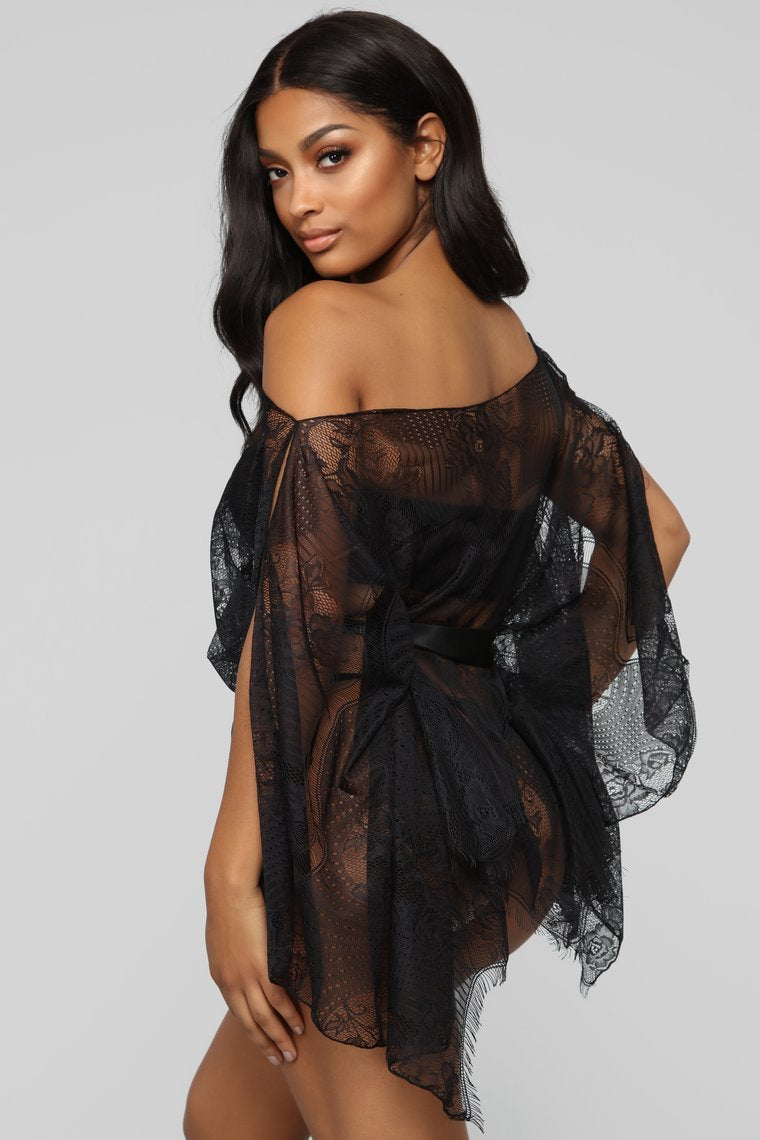 Lace Little Whisper 2 Piece Set - Black
