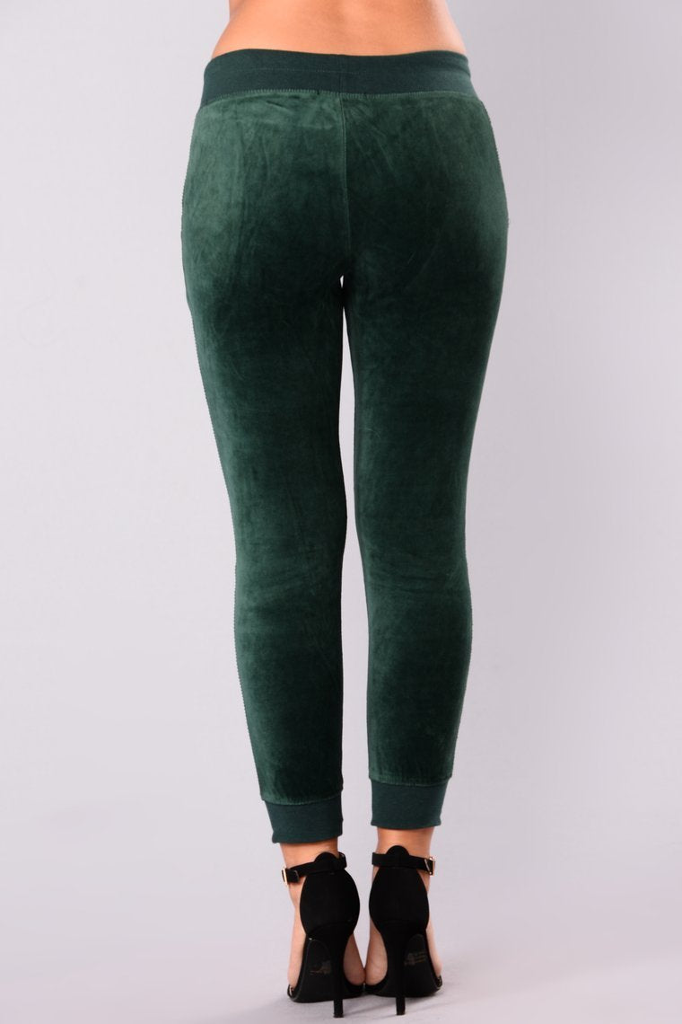 The Original Trendsetter Velour Pants - Chasseur