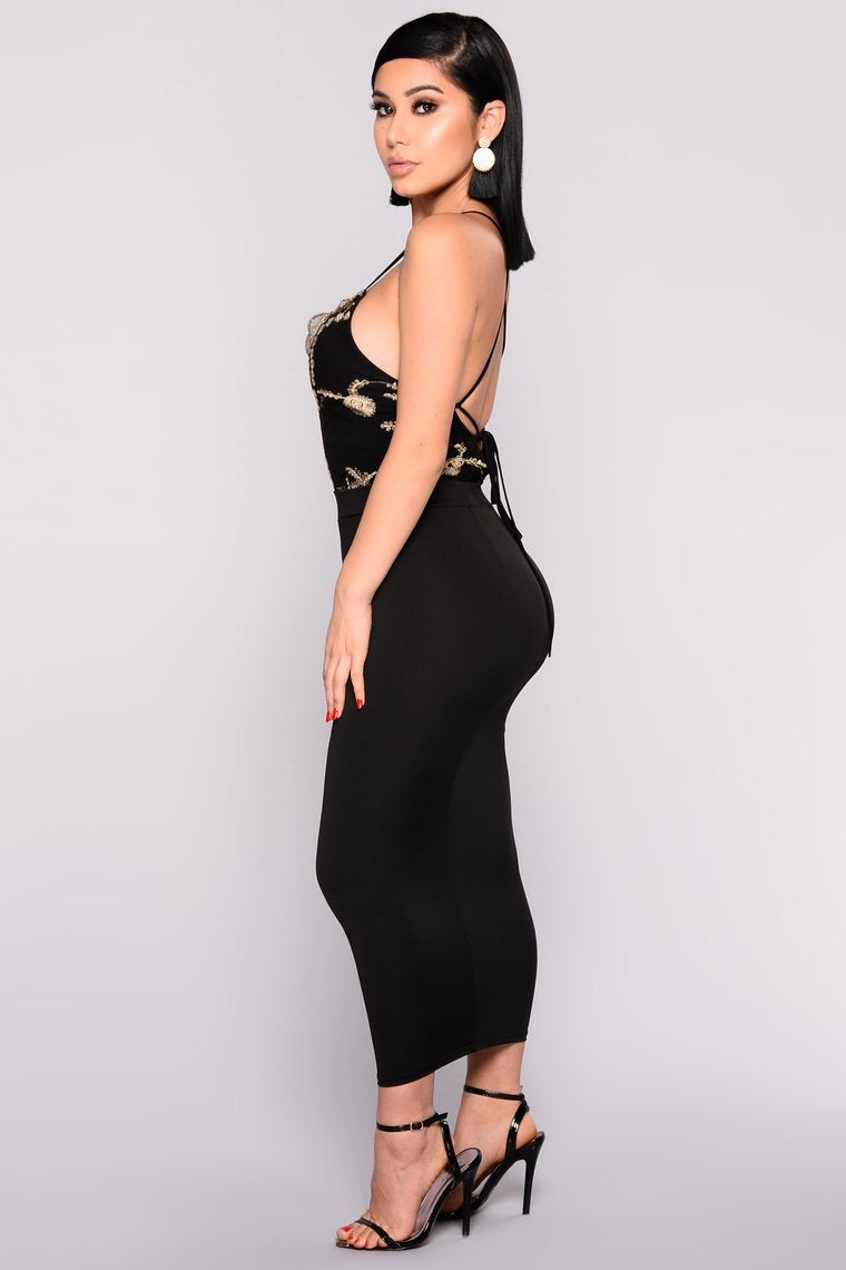 Star In The Night Bodysuit - Black