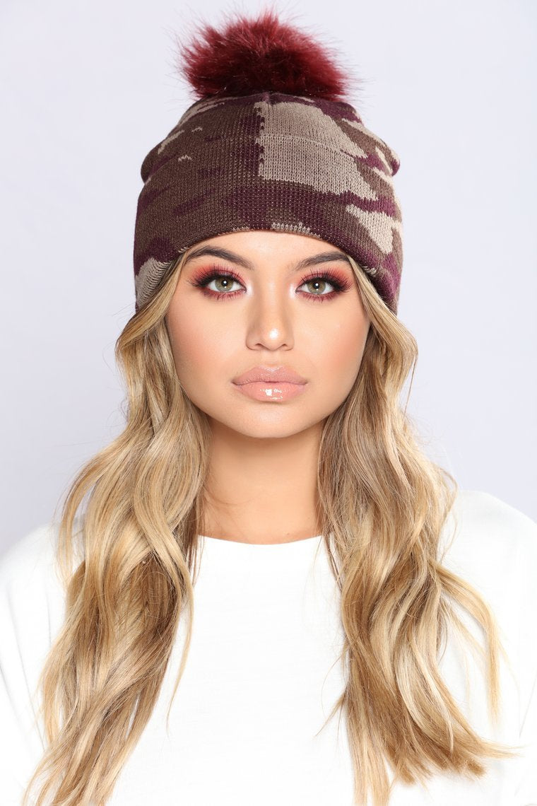 On My Command Beanie - Burgundy