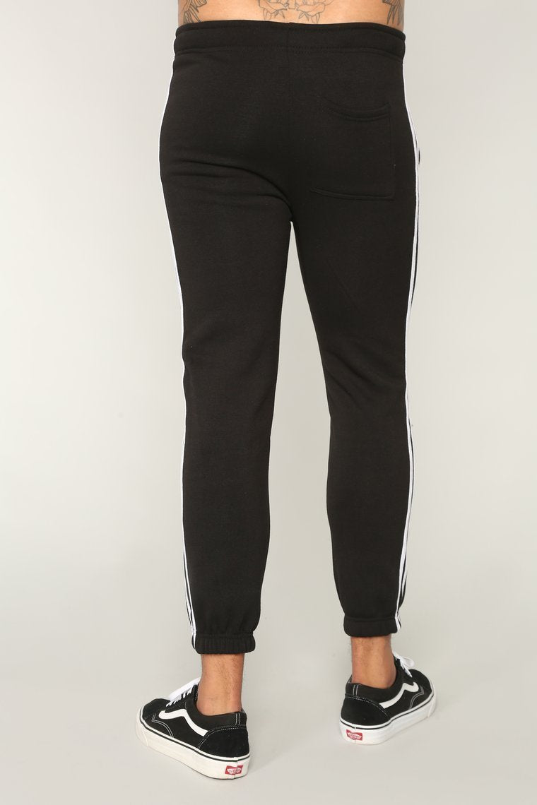 Stripped Joggers - Black/White