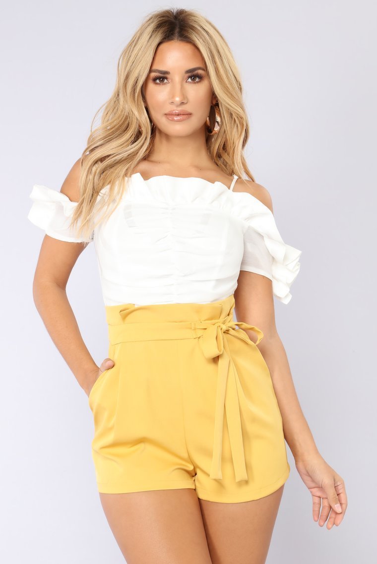 It's All Love Romper - Mustard