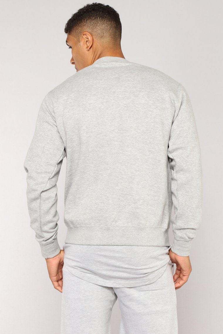 Kurt Crew Sweatshirt - Heathered Grey
