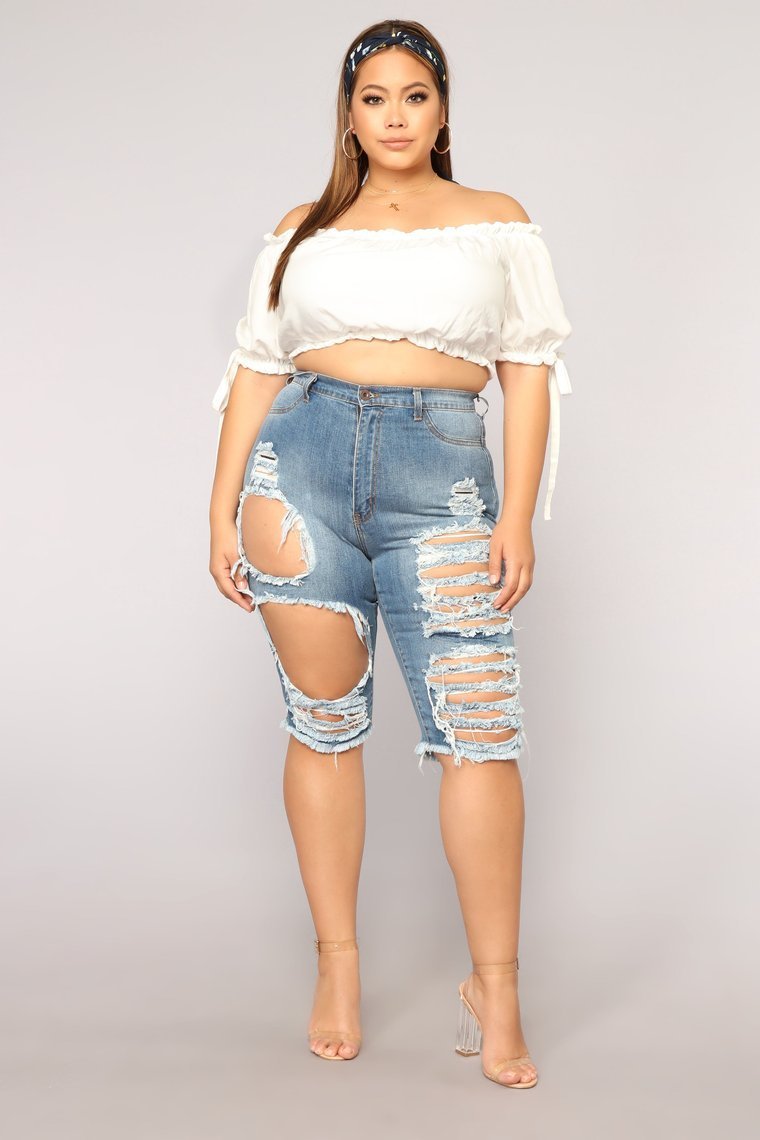 Lost At Sea Shorts - Medium Blue Wash