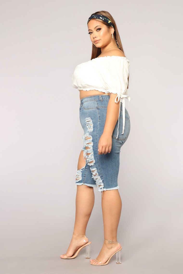 Lost At Sea Shorts - Medium Blue Wash