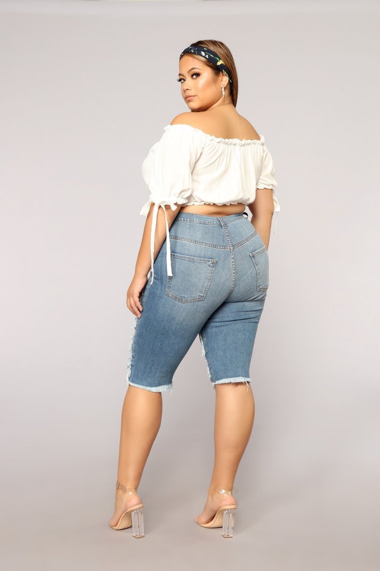 Lost At Sea Shorts - Medium Blue Wash