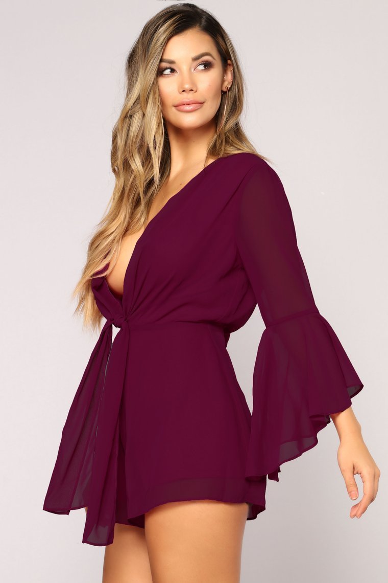 Salma Chiffon Romper - Fuchsia