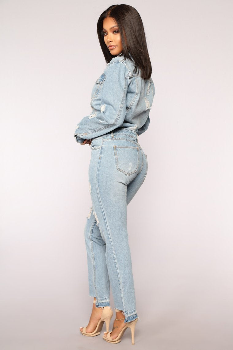 High Jump Denim Jumpsuit - Medium Denim