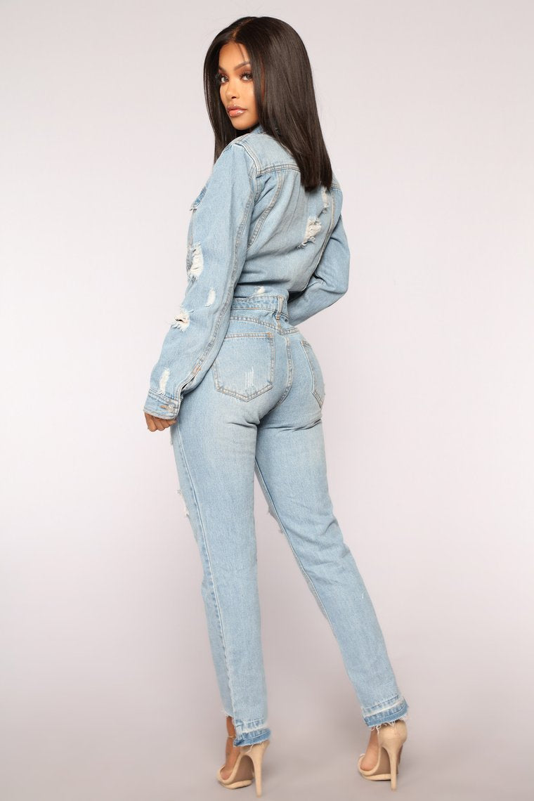 High Jump Denim Jumpsuit - Medium Denim