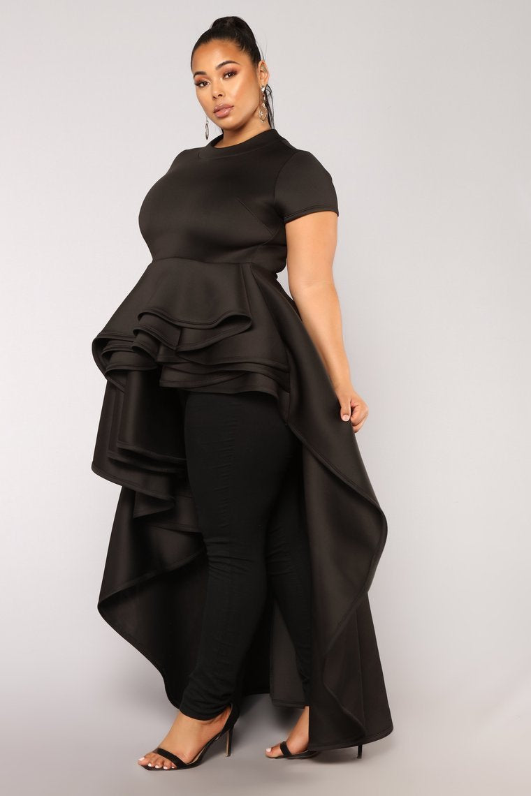 Hollywood Asymmetrical Top II - Black