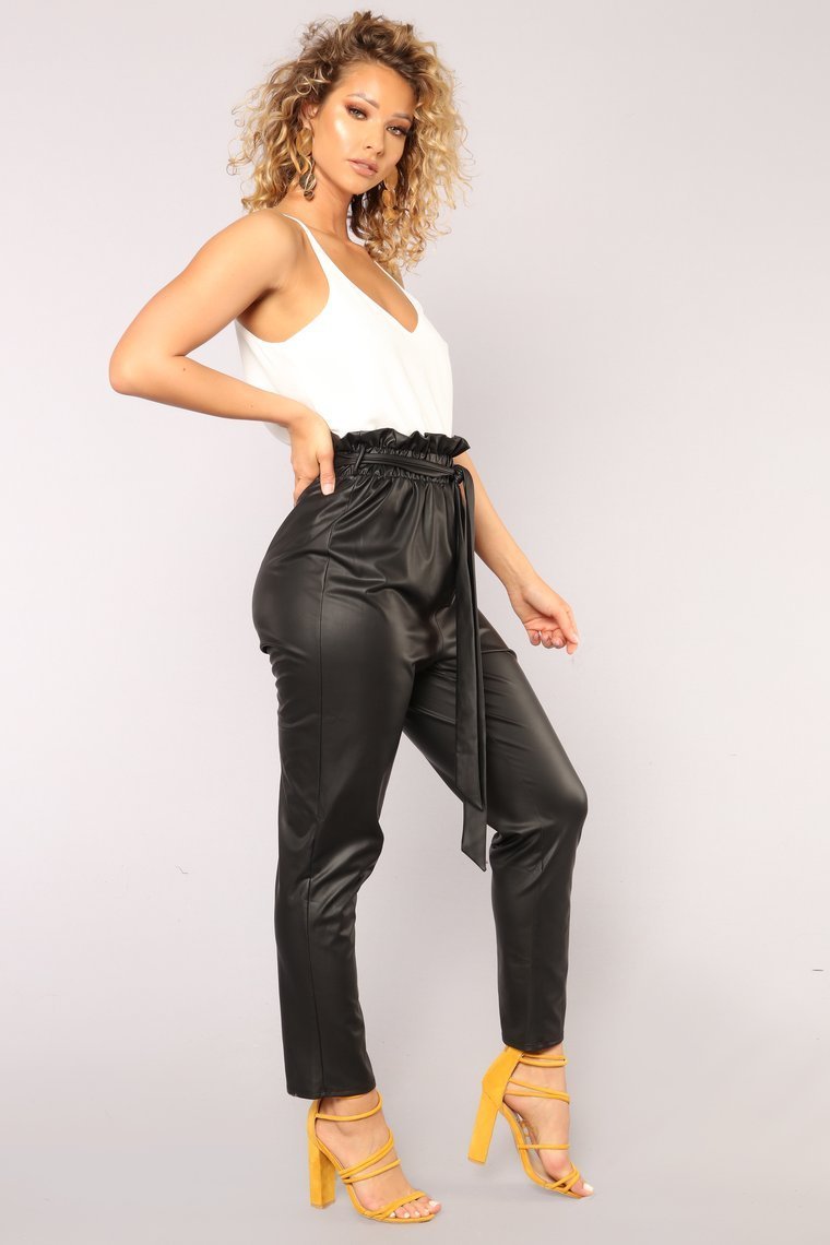 Kassandra Tie Waist Pants - Black