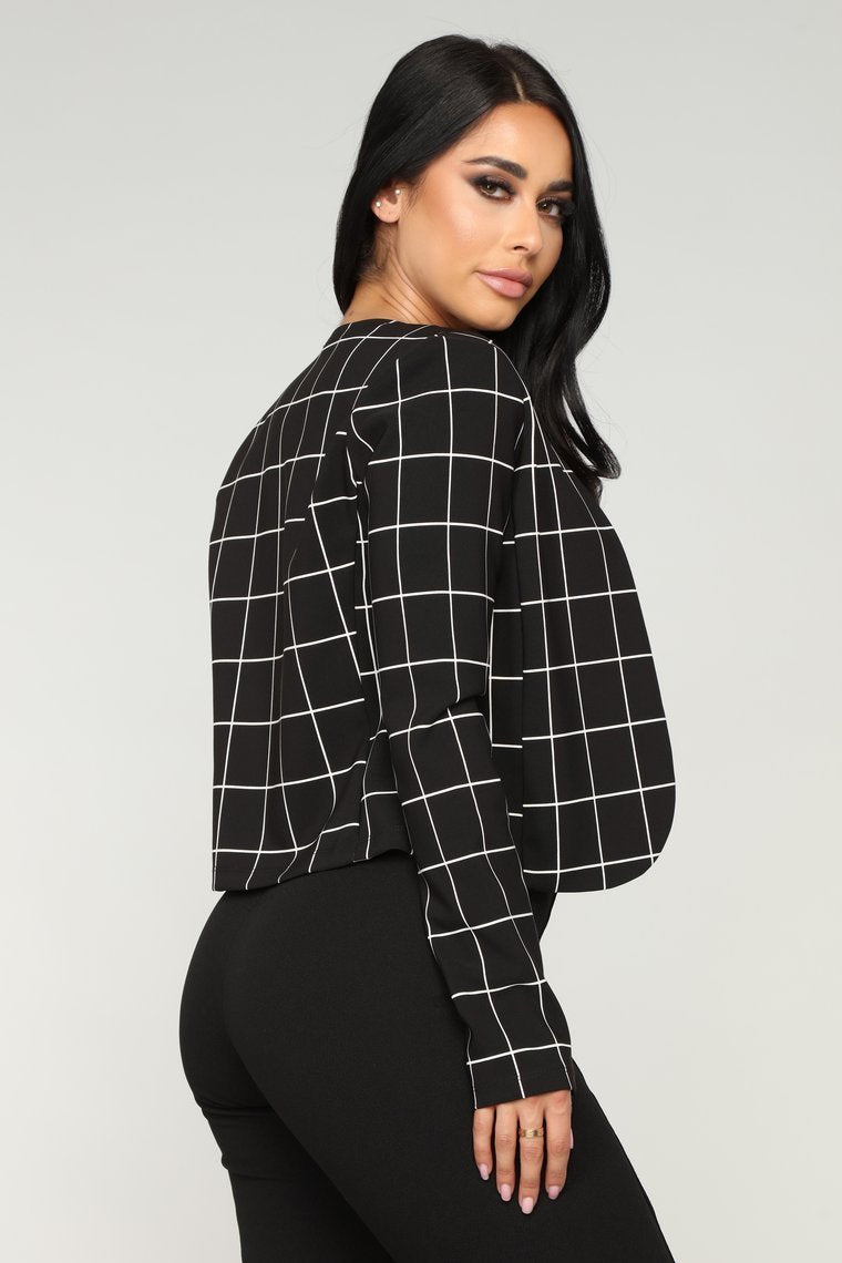 On The Line Blazer - Black