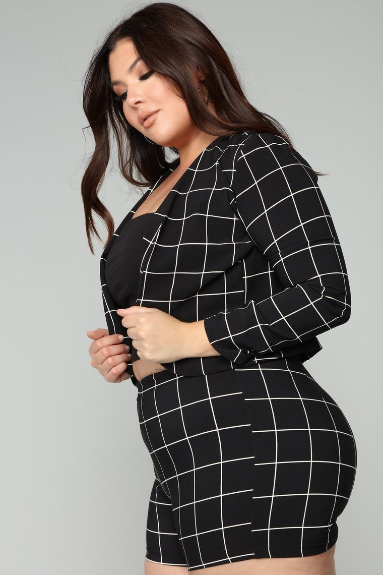 On The Line Blazer - Black