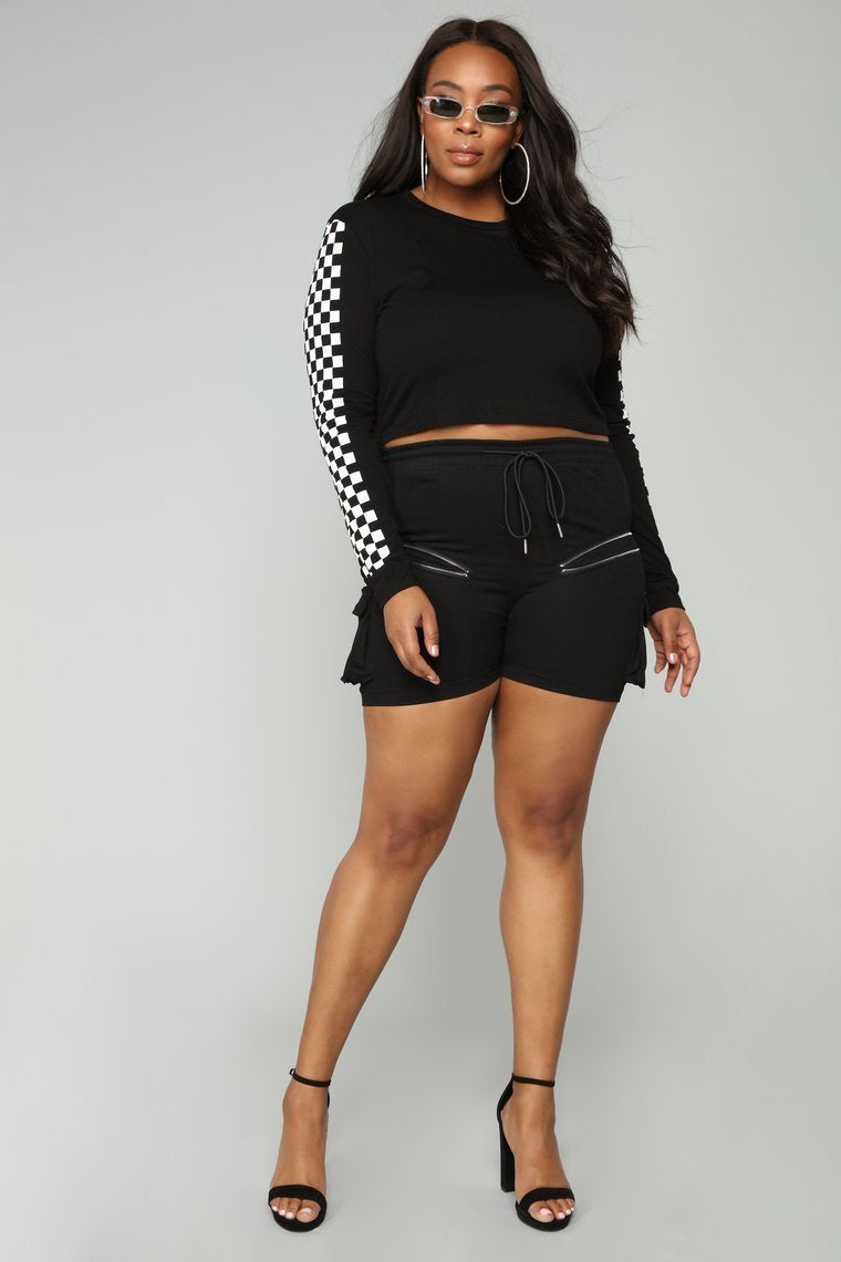 Charlee Cargo Shorts - Black