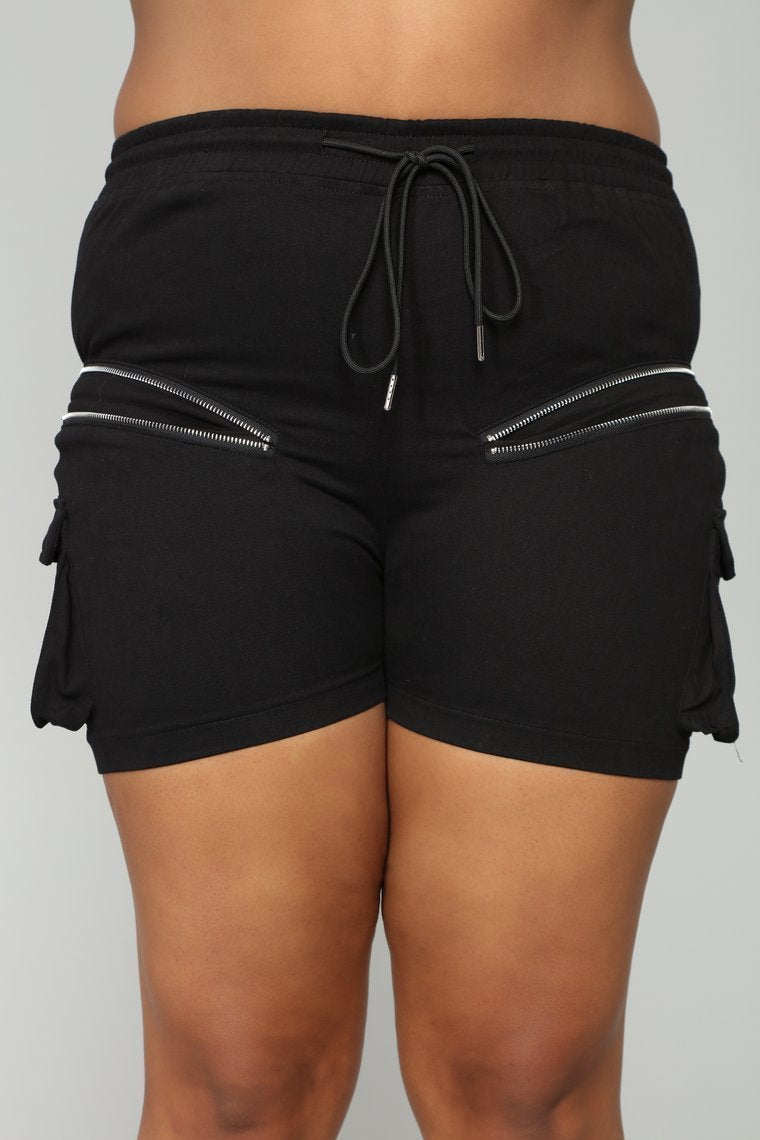 Charlee Cargo Shorts - Black
