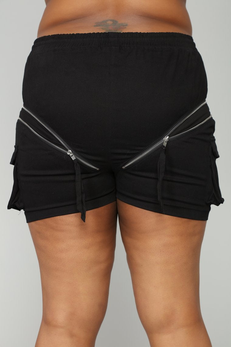 Charlee Cargo Shorts - Black