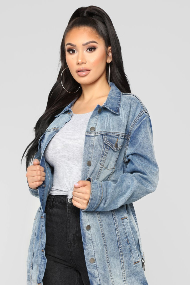 Jacket Denim facilement amusé - Denim