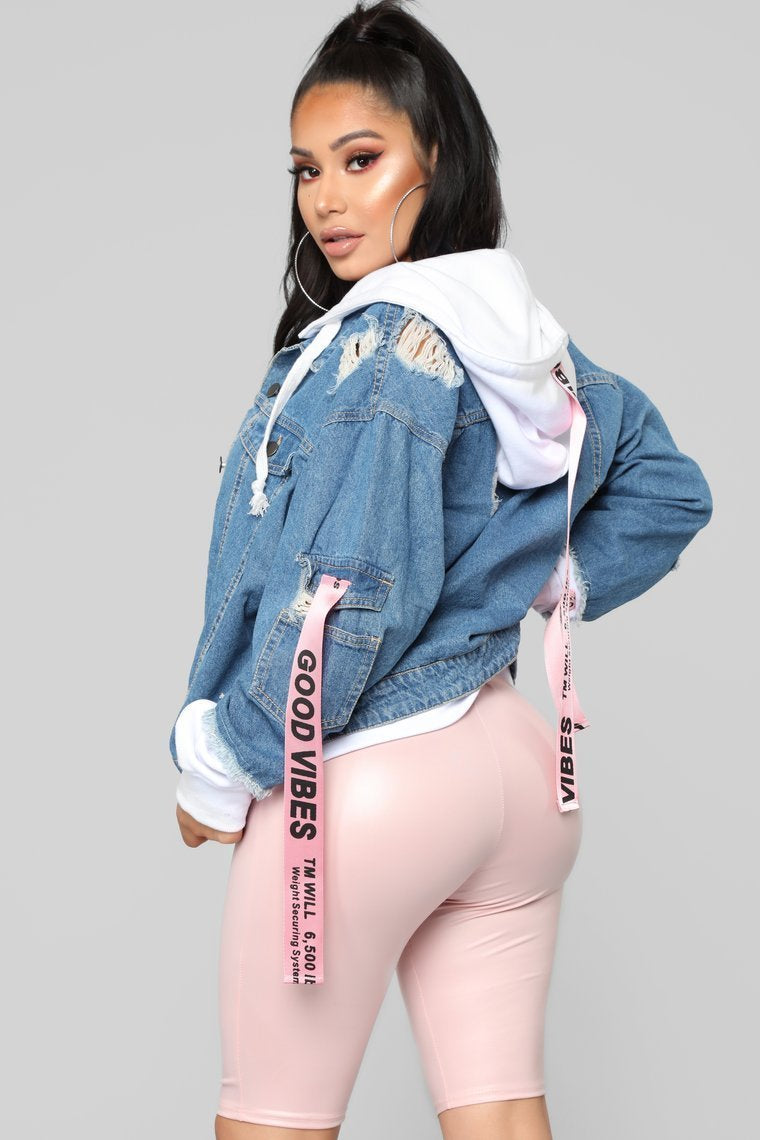 LA State Of Mind Denim Jacket - Medium Blue Wash