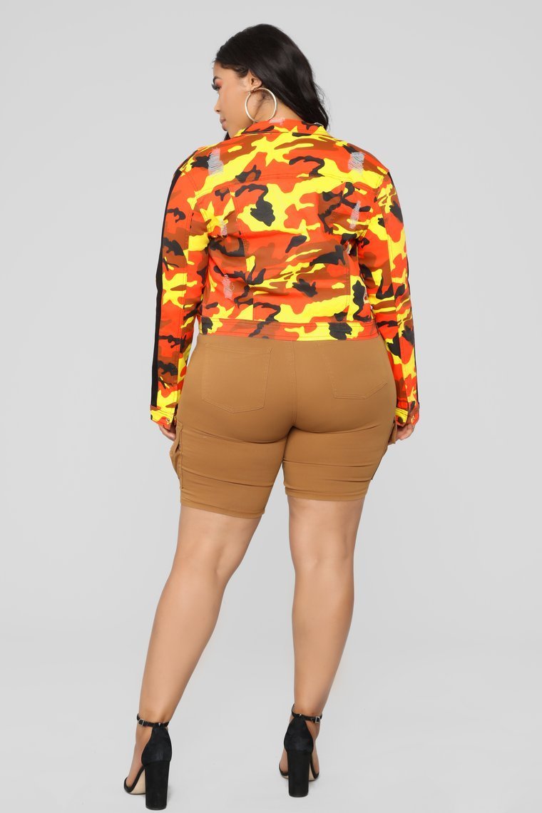 Fort Myer Denim Jacket - Orange/Combo