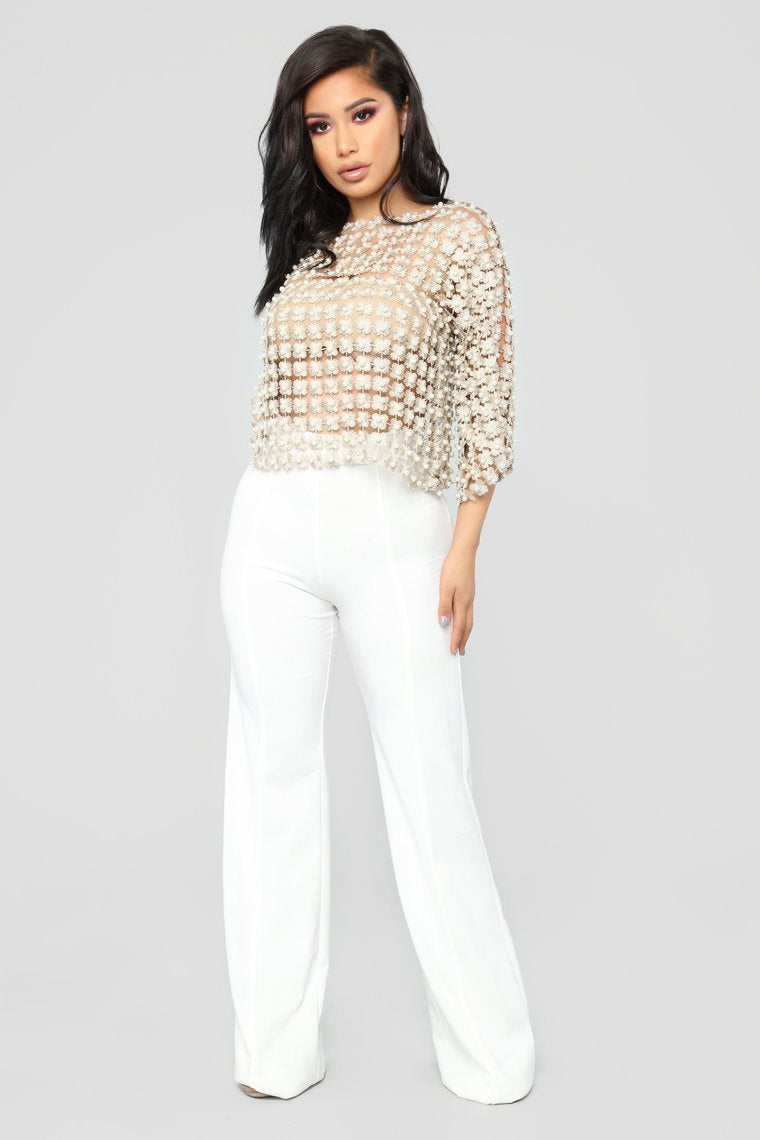 Evening Getaway Pearl Top - Or