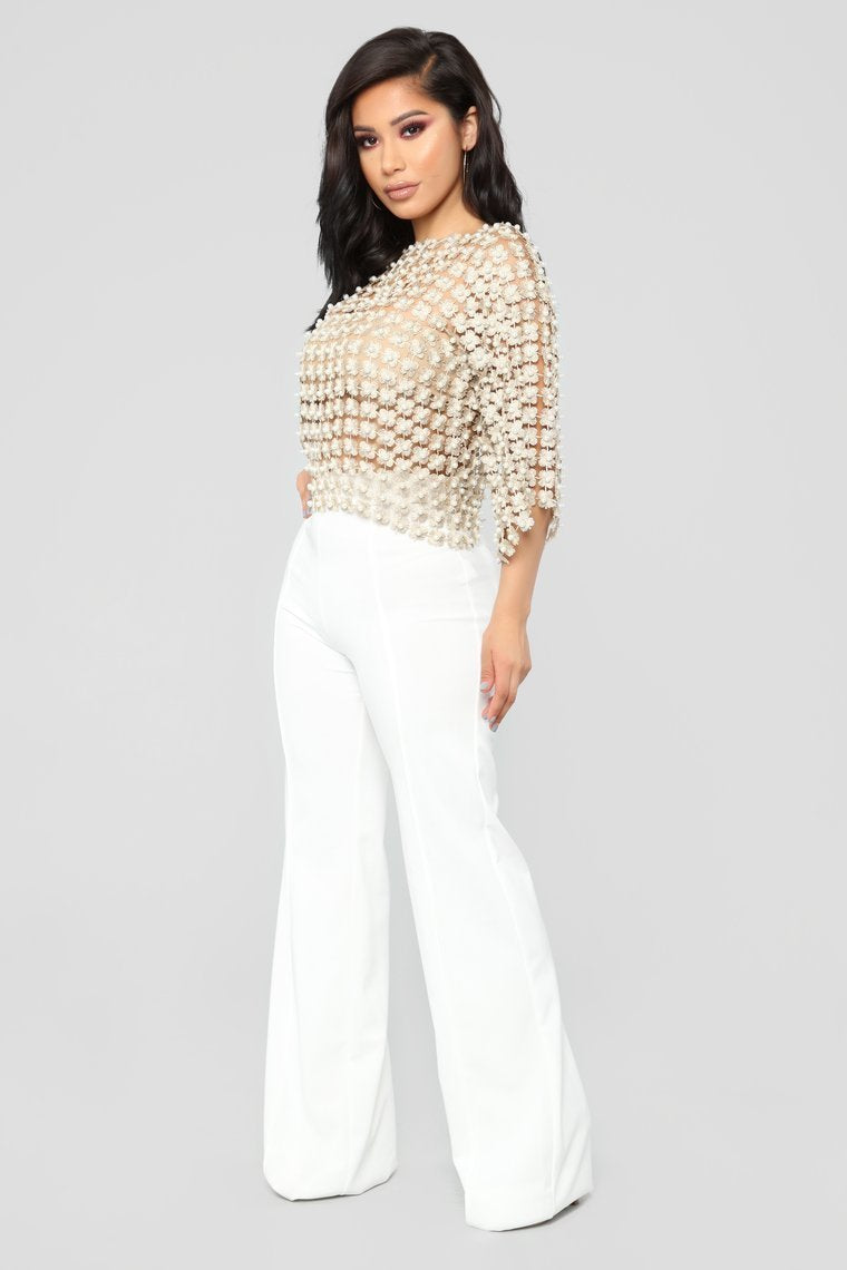 Evening Getaway Pearl Top - Or