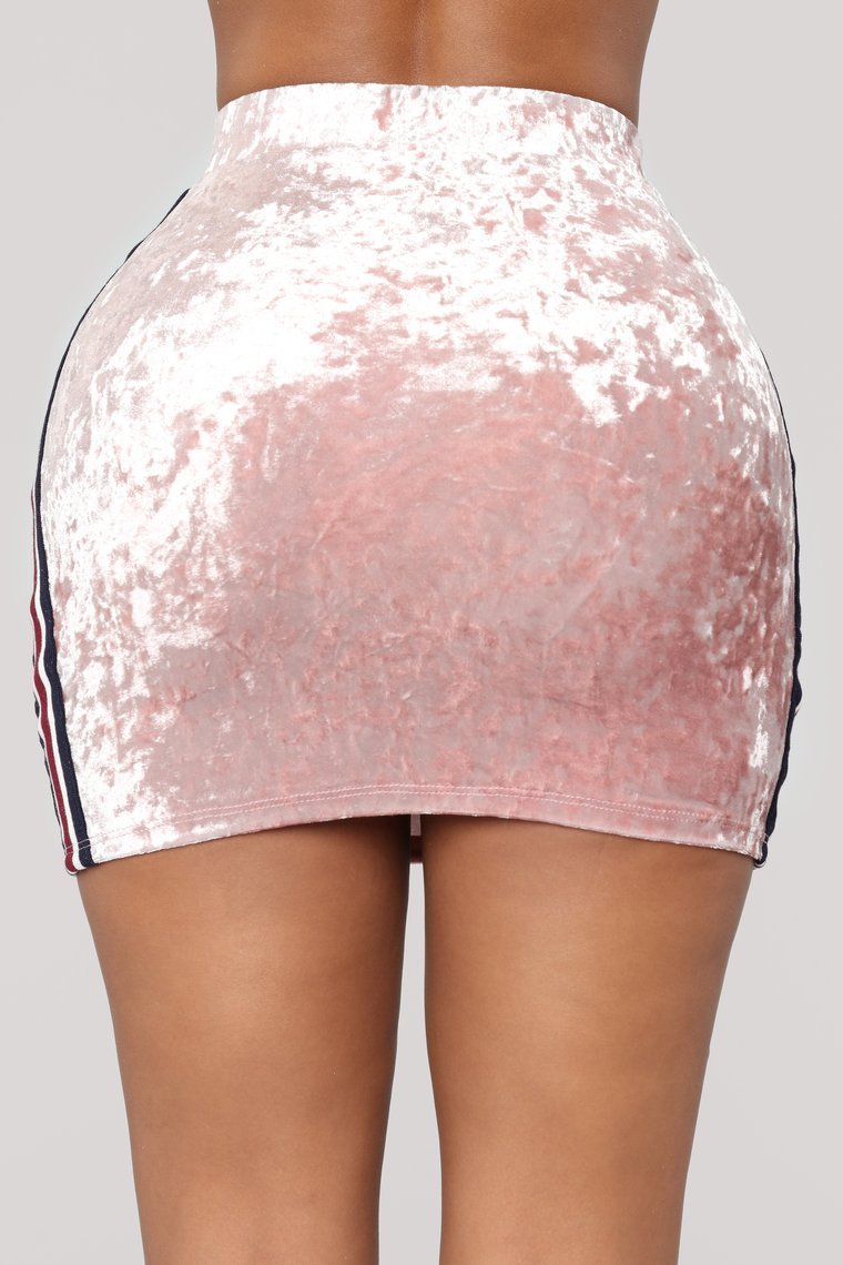 Baby G Velvet Skirt Set - Blush